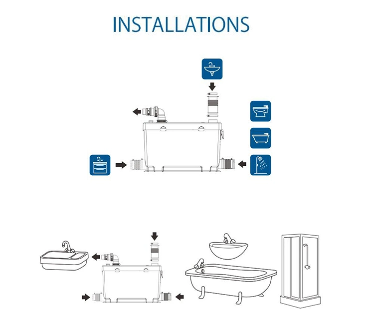 Micro Lifting Station Shower Bath Macerator Wc Waste Water Pump