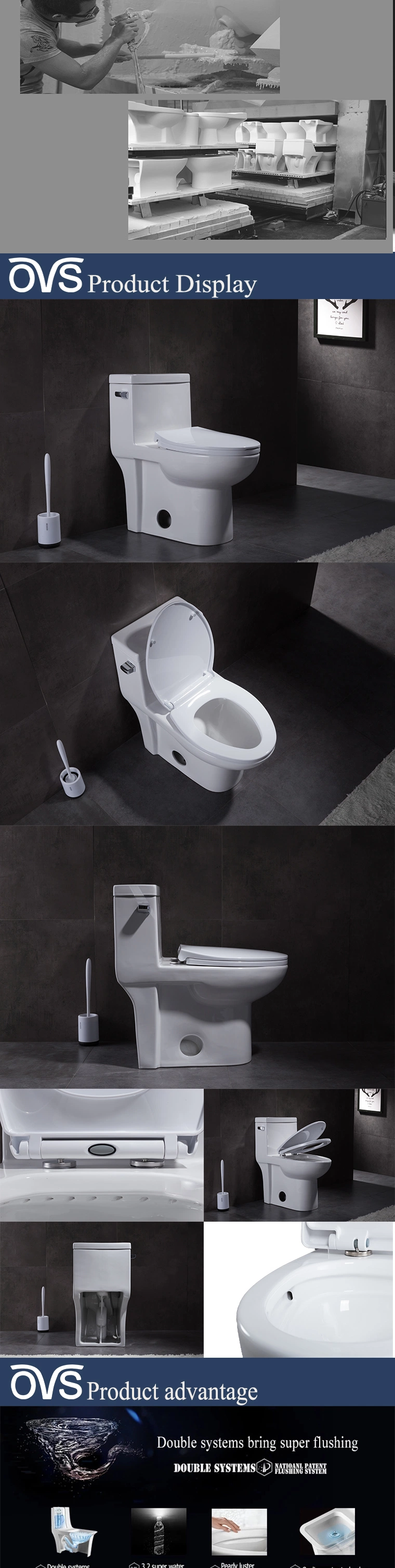 Sanitary Ware Water Closet Bathroom Cupc Certificate Modern Western Elongat Wc Ceramic One Piece Toilet Bathroom Toilet Room Toilet Discount